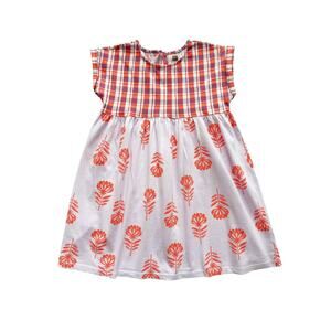 Tea NWT Children’s Floral Plaid Stacked Dress Size 2